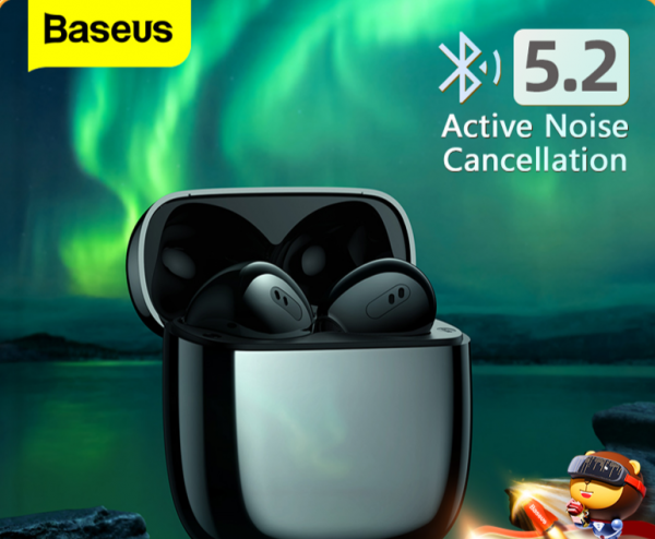 Baseus Storm 3 Adaptive ANC Earphones Bluetooth 5.2 TWS Wireless Earbuds Sport HIFI Headsets Active Noise Cancelling Headphones