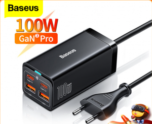 Baseus GaN 100W 65W Desktop Charger Quick Charge 4.0 QC 3.0 PD USB-C Type C USB Fast Charging For MacBook Samsung iPhone Laptop