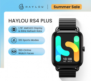 {LS11SUMMER $45-$2.1}HAYLOU RS4 Plus Smartwatch 1.78'' AMOLED Display 105 Modes 10-day Battery Life Smart Watch for Men Women