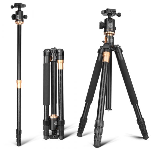 Q999H New Professional Aluminum Portable Travel Video Camera Tripod and Head SLR Digital SLR Camera 2