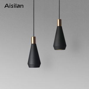 Aisilan Black GU10 Modern Industrial Light Chandelier Aluminum pandent Ceiling Plate Lamp for Living Room Kitchen Restaurant 1