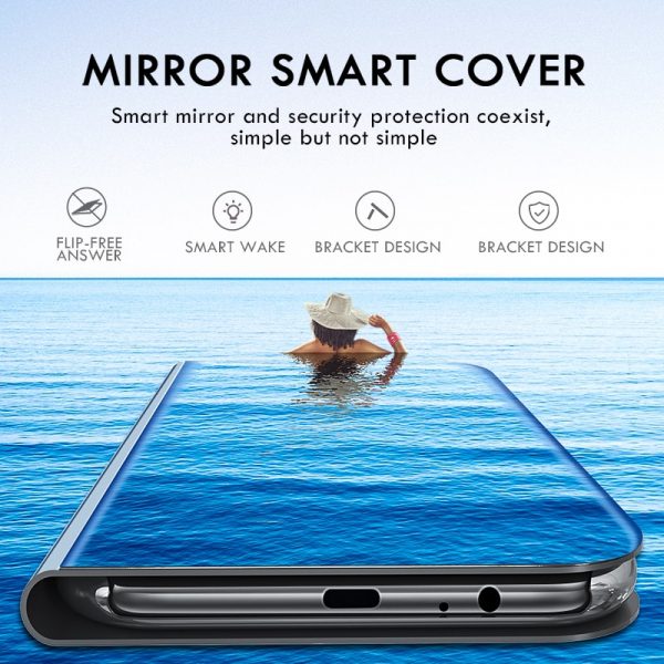 For Samsung Galaxy S22 Ultra Case Magnetic Stand Flip Case Sumung Glaxy S 22 S22Ultra Shockproof Smart Mirror View Cover S22+ 5G 4