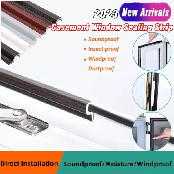 Self-Adhesive Window Sealing Strip Weather Soundproofing Sound Insulation Anti Air Leak Door Bottom Crack Gap Sticking Tape 1