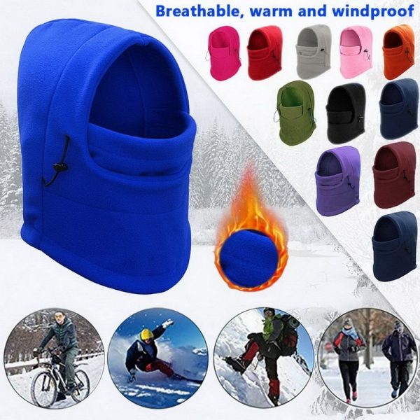 2023 New Fashion Warm Cap Winter Men Women Hats Waterproof Thermal Fleece Balaclava Hat Hooded Neck Warmer Hiking Scarves Hats 3