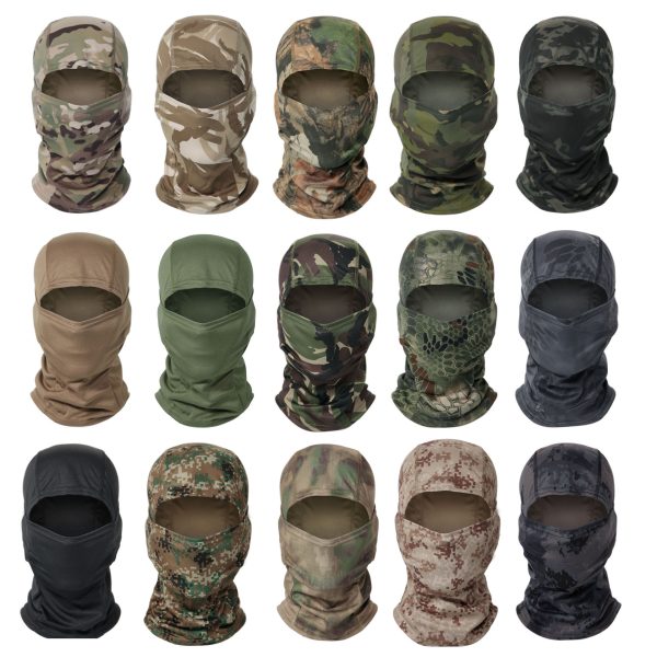 Tactical Military Balaclava Camouflage Full Face Mask Bandanas Motorcycle Cycling Army Hunting Face Shield Hiking Hat Neck Scarf 1