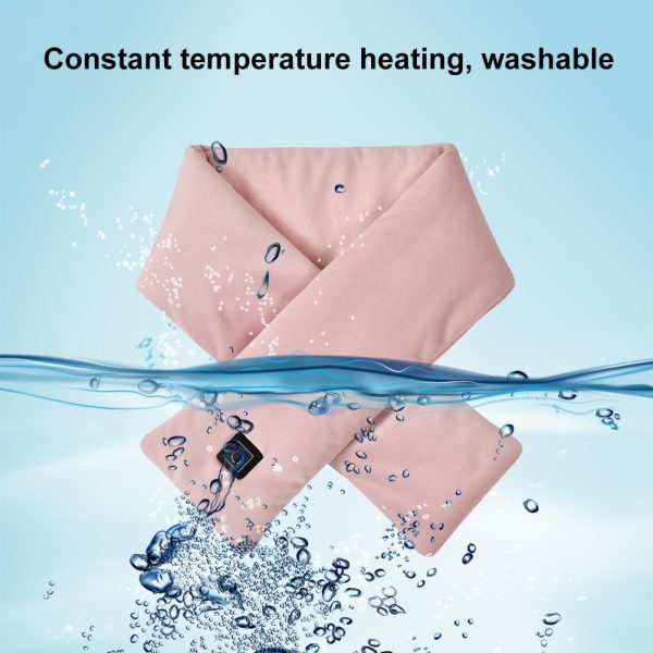 Waterproof Electric Heated Scarf 3 Gears Adjustable Electric Heating Neck Wrap Fleece Washable Electric Heating Scarf for Winter 4