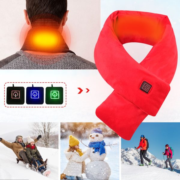 USB Women Men Heating Scarf Winter Electric Heated Scarf USB Electric Heating Scarf USB Heating Scarf Ladies 1