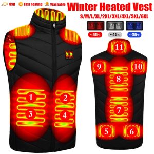 Heating jacket, USB smart switch 2-11 zone heating vest, electric heating hunting vest, men's and women's heating padded jacket 1