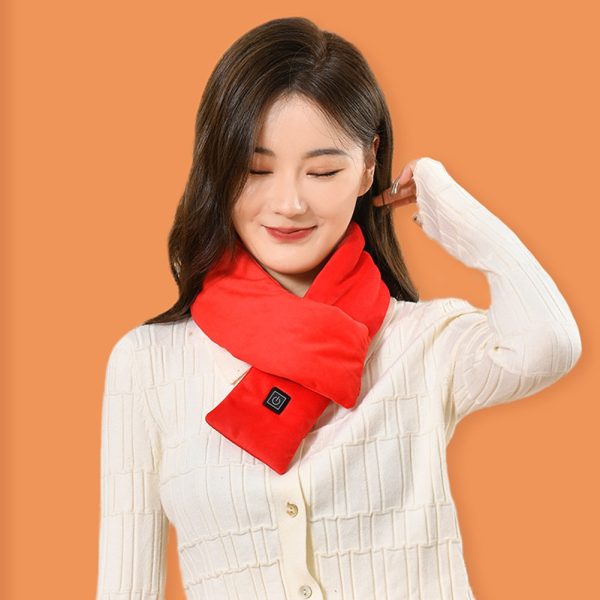 USB Women Men Heating Scarf Temperature Scarf 3 Gears Adjustable USB Charging Heat Control Neck Warmer For Cycling Camping 2