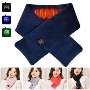 USB Women Men Heating Scarf Temperature Scarf 3 Gears Adjustable USB Charging Heat Control Neck Warmer For Cycling Camping 1