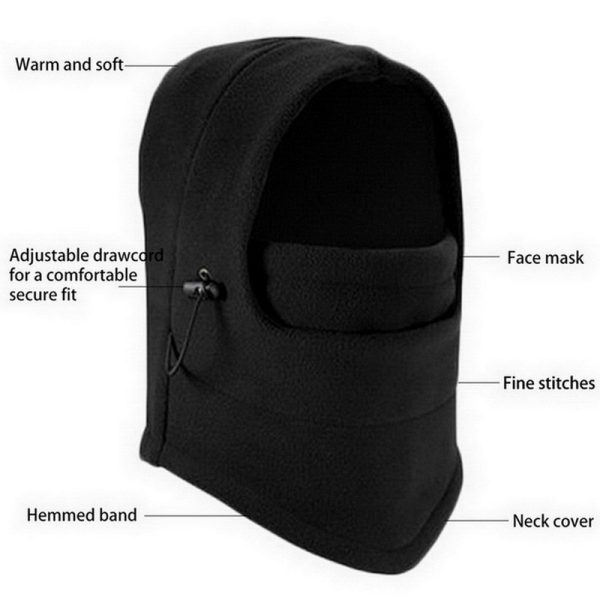 2023 New Fashion Warm Cap Winter Men Women Hats Waterproof Thermal Fleece Balaclava Hat Hooded Neck Warmer Hiking Scarves Hats 4