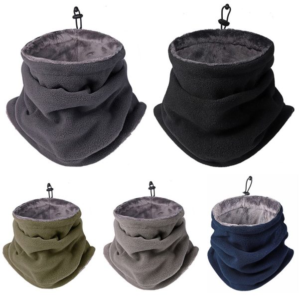 1PC Soft Polar Fleece Neck Warmer Fishing Sport Scarf Face Mask Camping Hiking Hat Thick Warm Cycling Outdoor Fashion Scarves 1