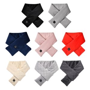 Waterproof Electric Heated Scarf 3 Gears Adjustable Electric Heating Neck Wrap Fleece Washable Electric Heating Scarf for Winter 1