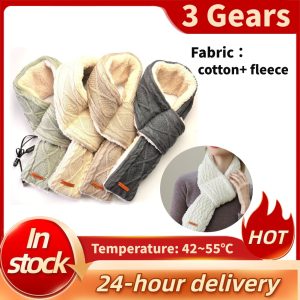 Winter Electric Heated Scarf 3 gears Warmer Regulation Electric Heating Neckerchief Collar Scarf USB Heating Neck Warmer 1