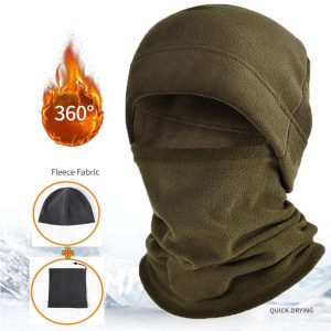 Winter Polar Coral Fleece Balaclava Men Face Mask Neck Warmer Beanies Thermal Head Cover Tactical Military Sports Scarf Ski Caps 1