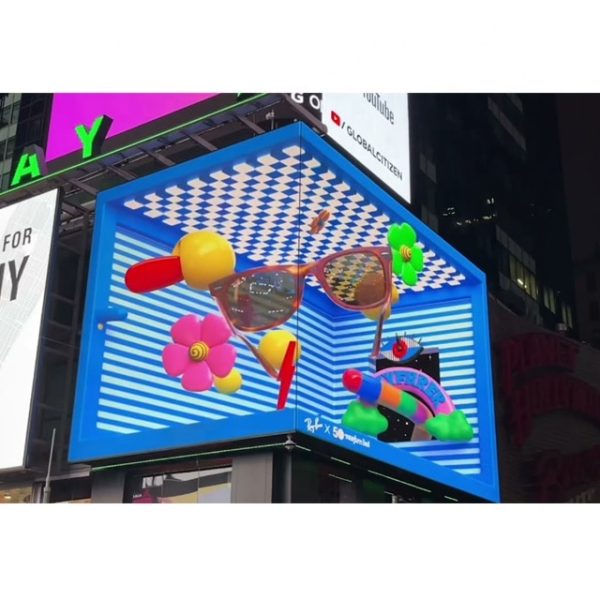 Outdoor Waterproof Customized 3D Naked Eye LED Video Wall Display Commercial led stereo advertising curve large screen billboard 5