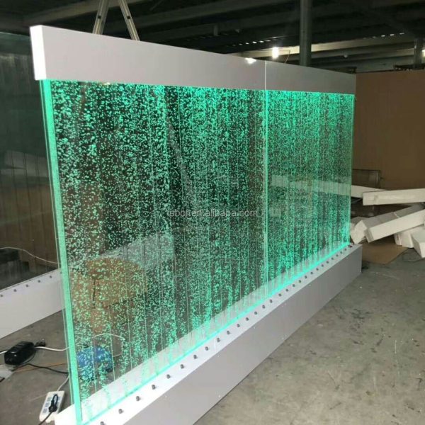 Water rain Curtain, Counter Wall Partition, Music Waterfall Fountain Water Bubble LED Wall Screen 4