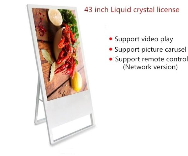 43 inch floor standing portable digital signage led HD lcd advertising display screen with cameras 4