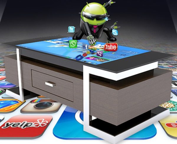 full hd touchscreen interactive coffee game table / smart touch table / restaurant office touch table 3