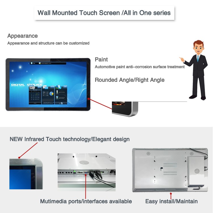 55" Free Standing multi touch screen kiosk Touch Table