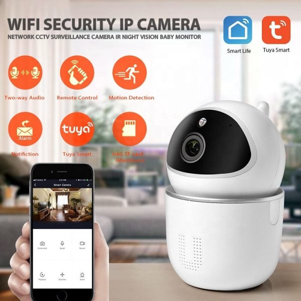 AI Human Auto Tracking Camera Wifi 1080P Wireless IP HD Camera Cloud Camera Home Security Surveillance CCTV Network Tuya APP 3