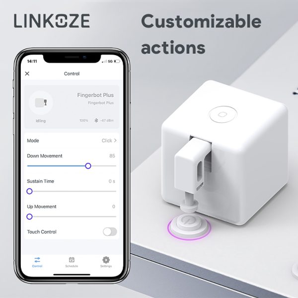 LINKOZE Fingerbot Plus Smart Bluetooth Fingerbot Plus Switch Bot Knop Pusher Smart Home Smart Life App Voice Control with App 4