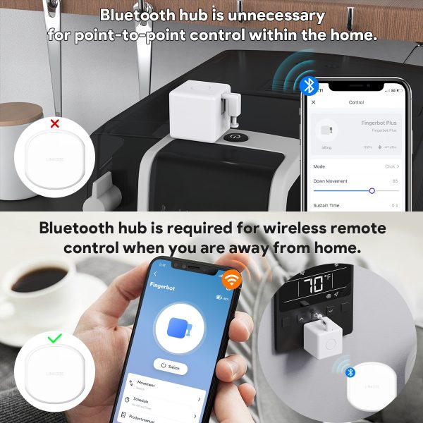 LINKOZE Fingerbot Plus Smart Bluetooth Fingerbot Plus Switch Bot Knop Pusher Smart Home Smart Life App Voice Control with App 2