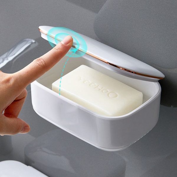 Portable Soap Holder  For Home Bathroom Storage For Soap Dish Waterproof Bathroom Products High Capacity Gadgets For Home 2