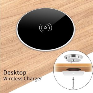 Built in Desktop Wireless Charger Desktop Magsafe Furniture Embedded Fast Wireless Charger Case For iPhone 11 Xiaomi HuaWei 1