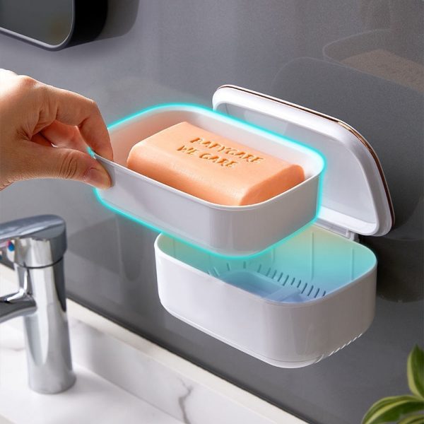 Portable Soap Holder  For Home Bathroom Storage For Soap Dish Waterproof Bathroom Products High Capacity Gadgets For Home 4