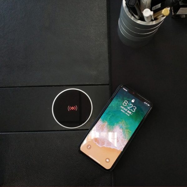 Built in Desktop Wireless Charger Desktop Magsafe Furniture Embedded Fast Wireless Charger Case For iPhone 11 Xiaomi HuaWei 2